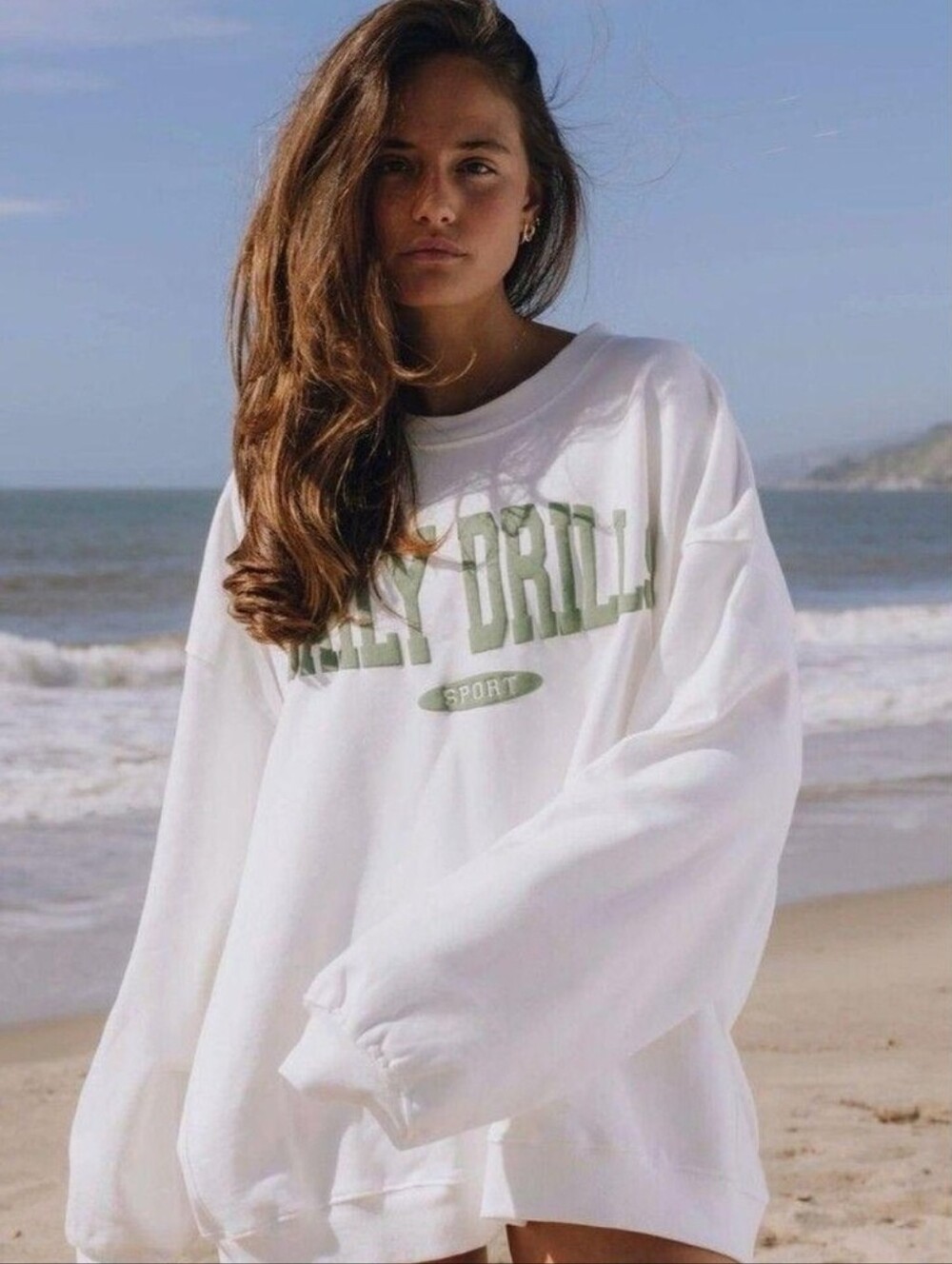 Anthropology Daily Drills Oversized Sport Crew Sweatshirt XS/S